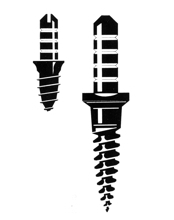 Stielkopfschrauben fuer Holz auf Holz